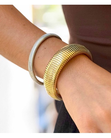 Bracelet - maille souple - jonc - élastique - accordéon - paloma bijoux