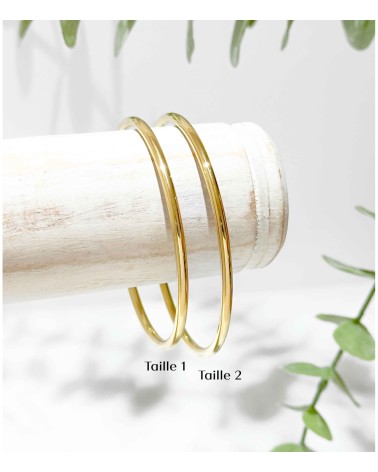 Bracelet - jonc - simple - doré - acier inoxydable - ne rouille pas - anneau - Paloma Bijoux